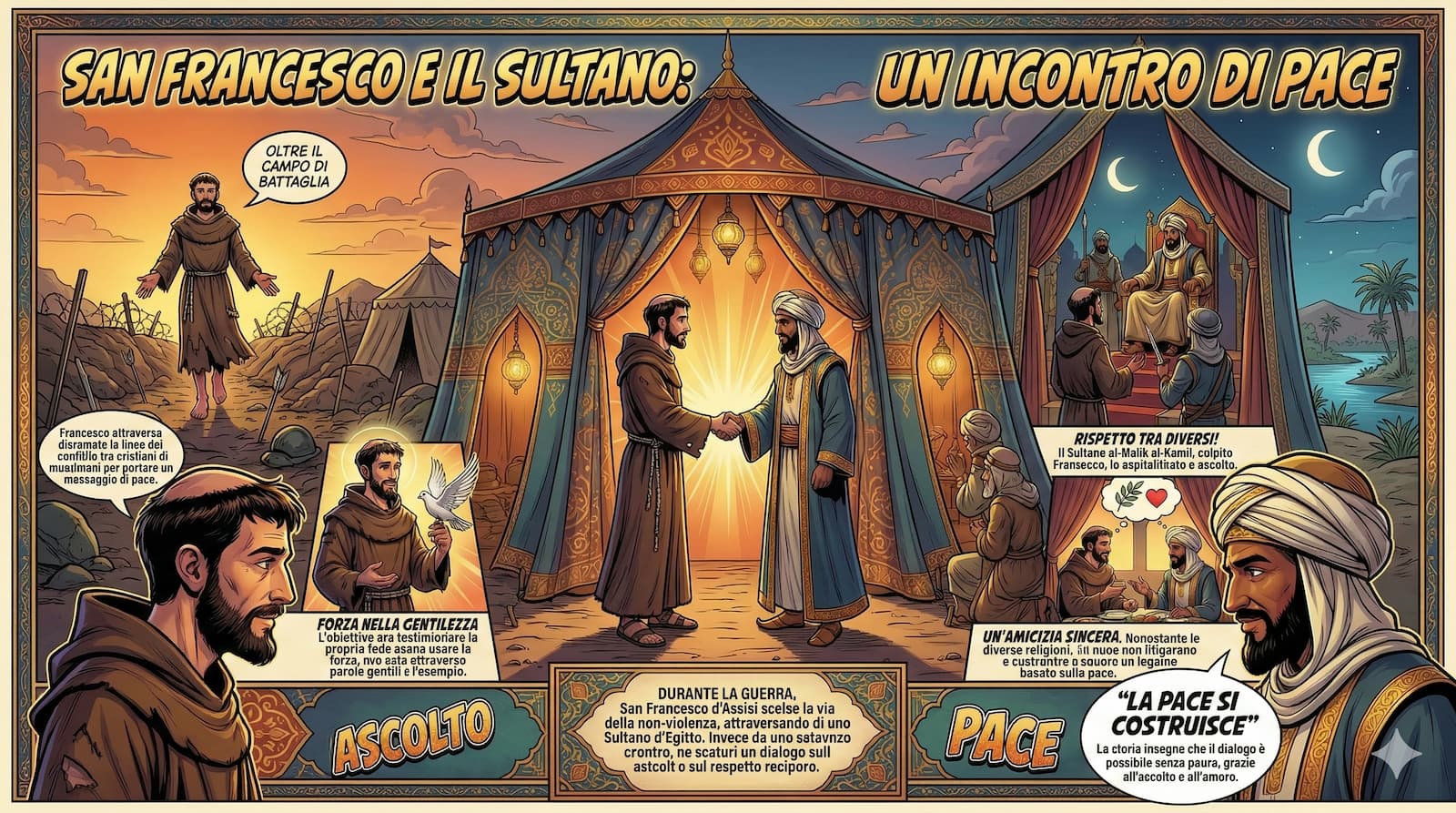 San Francesco e il Sultano: Quando il dialogo vince sulla guerra San Francesco e il Sultano: Quando il dialogo vince sulla guerra